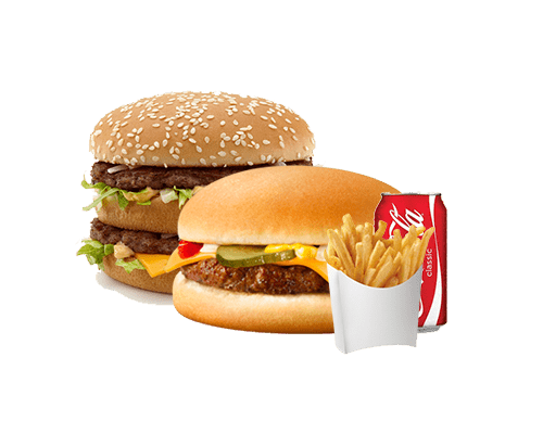 Menu burger cheese classic et burger 2 steaks cheddar