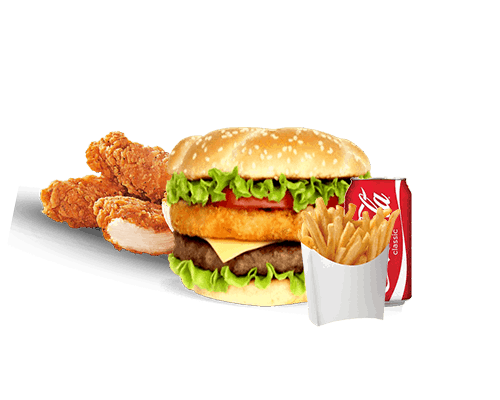 Burger-steak glette de pomme de terre cheddar avec tenders