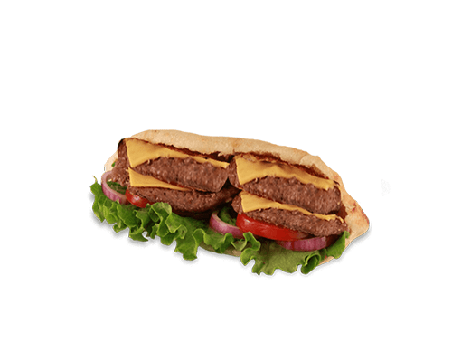 Sandwich 4 steaks 4 cheddar oignons rouges