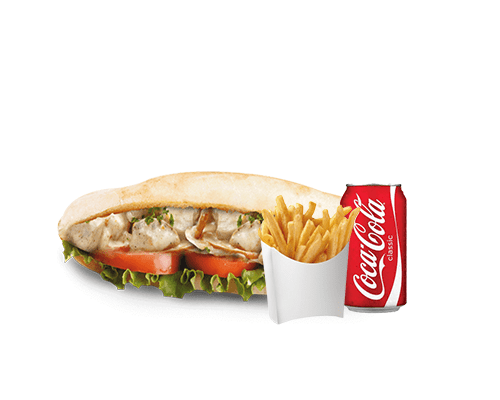 Menu sandwich escalope de poulet