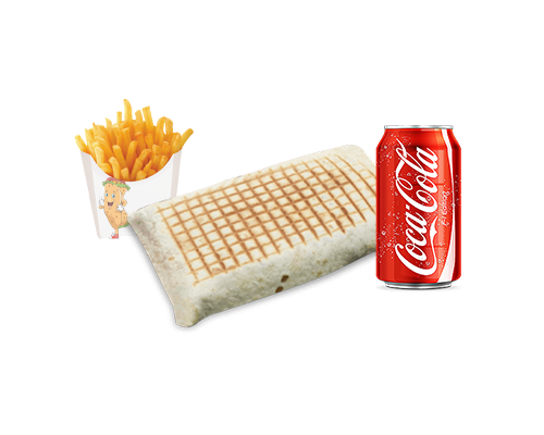 Tacos avec frite et boissons