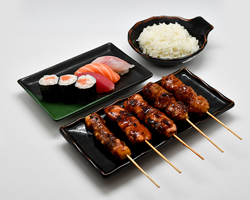 Menu_sushi et maki avec yakitoris