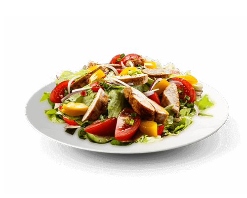 salade poulet poivrons tomates