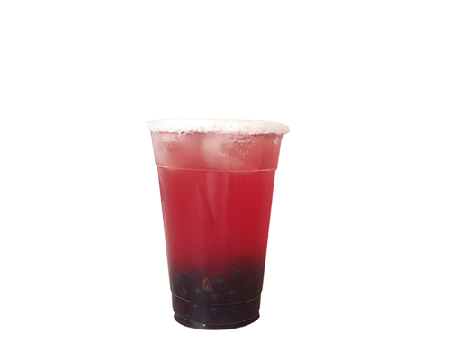 Bubble tea cerise avec billes mures