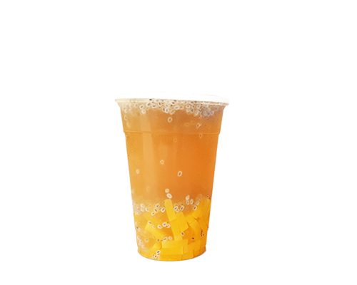 bubble tea the vert miel graine de basilic et mangue