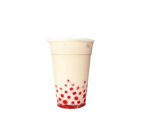 Bubble tea lacté vanille  billes fruits rouges