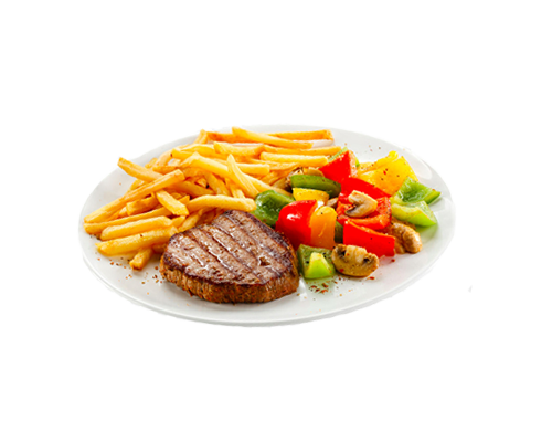 Assiette Steak haché  frites