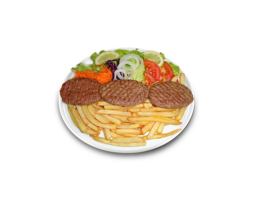 Assiette 3 steaks hachés