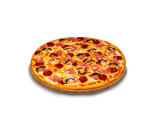 Pizza chorizo jambon champignons