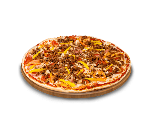 Pizza viande hachée poivrons