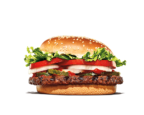 Burger steak oignons cornichons ketchup