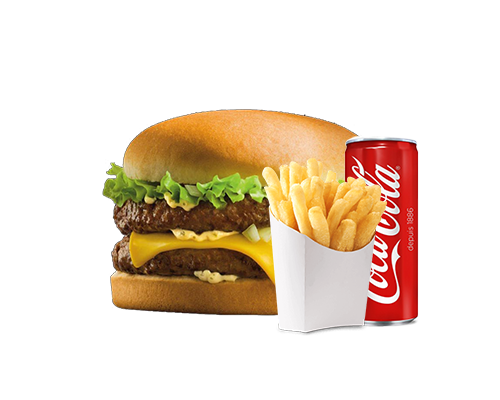 Menu Burger 2 steaks cheddar sauce ?