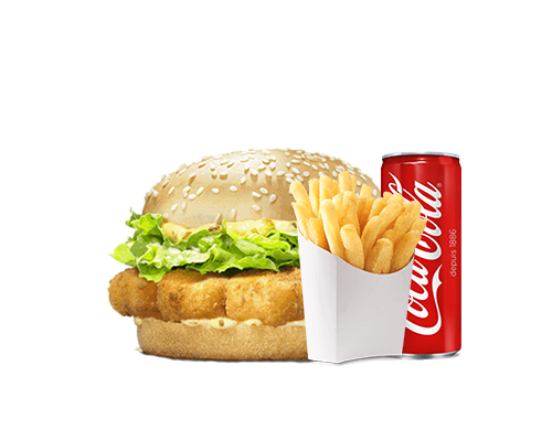 Menu burger fish