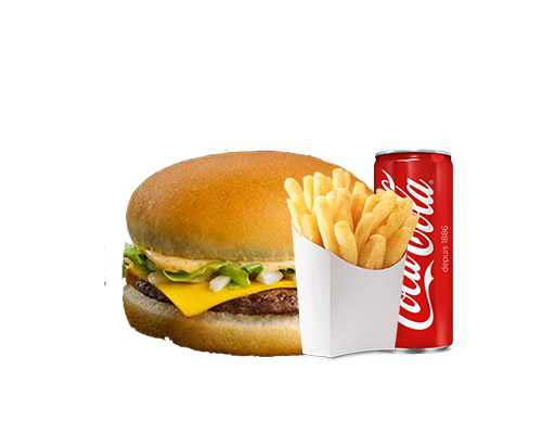 Menu burger steak cheddar oignons