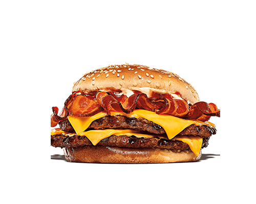 Burger 2 steaks bacon 4 cheddar
