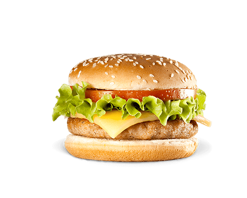 Burger filet de poulet emmental