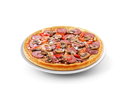 Pizza peperroni champignons poivrons