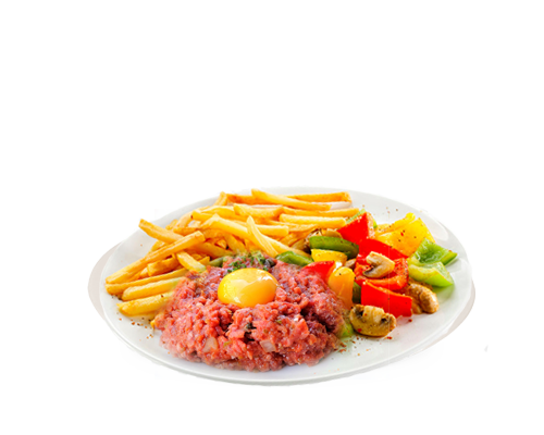 assiette tartare de boeuf