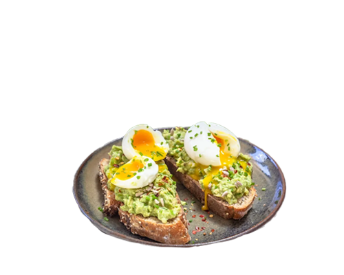 Tartines d'avocat oeufs