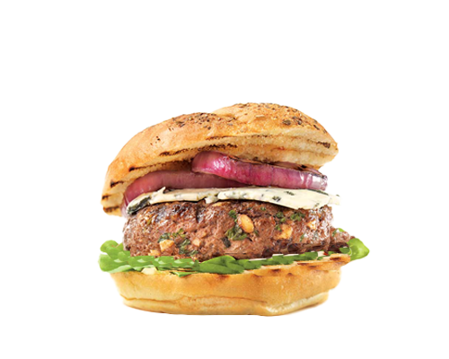 burger steak roquefort oignons rouges