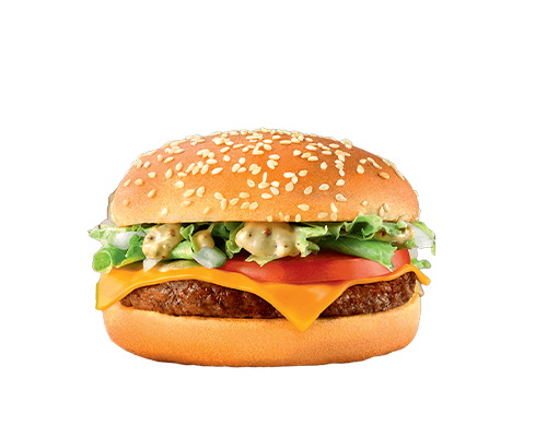 Burger steak gouda sauce deluxe