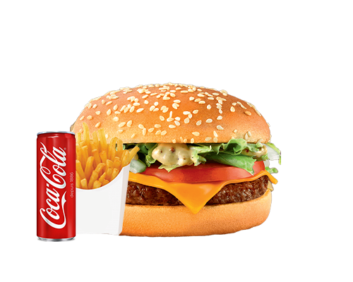 Menu burger 1 steak sauce moutarde cheddar