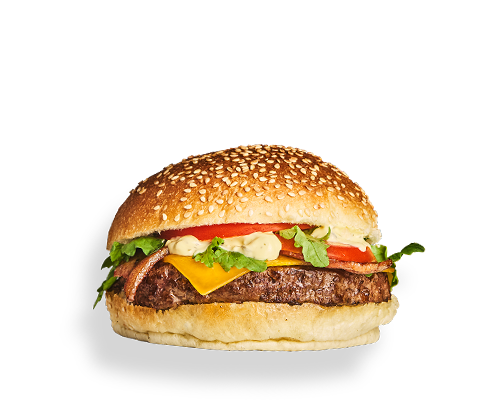 Burger steak bacon cheddar