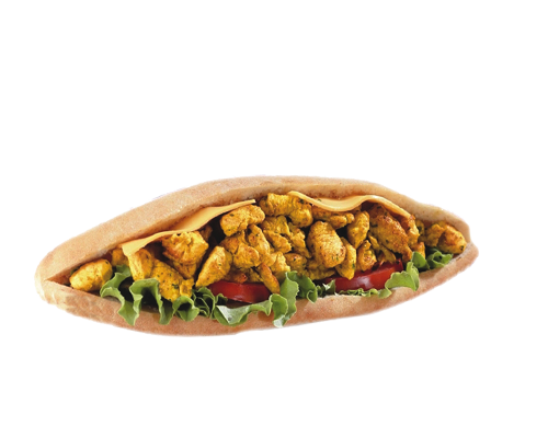 Kebab poulet curry cheddar