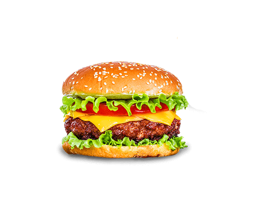 Burger steak salade tomates double cheddar