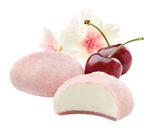 mochis glacés cerise.