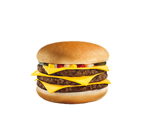 Burger 3 steaks 3 cheddar (triple cheese)